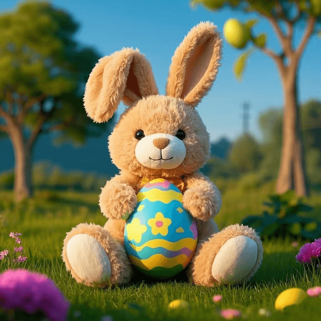 Plush Bunny with Light Up Egg，Igniting the Customization Craze!