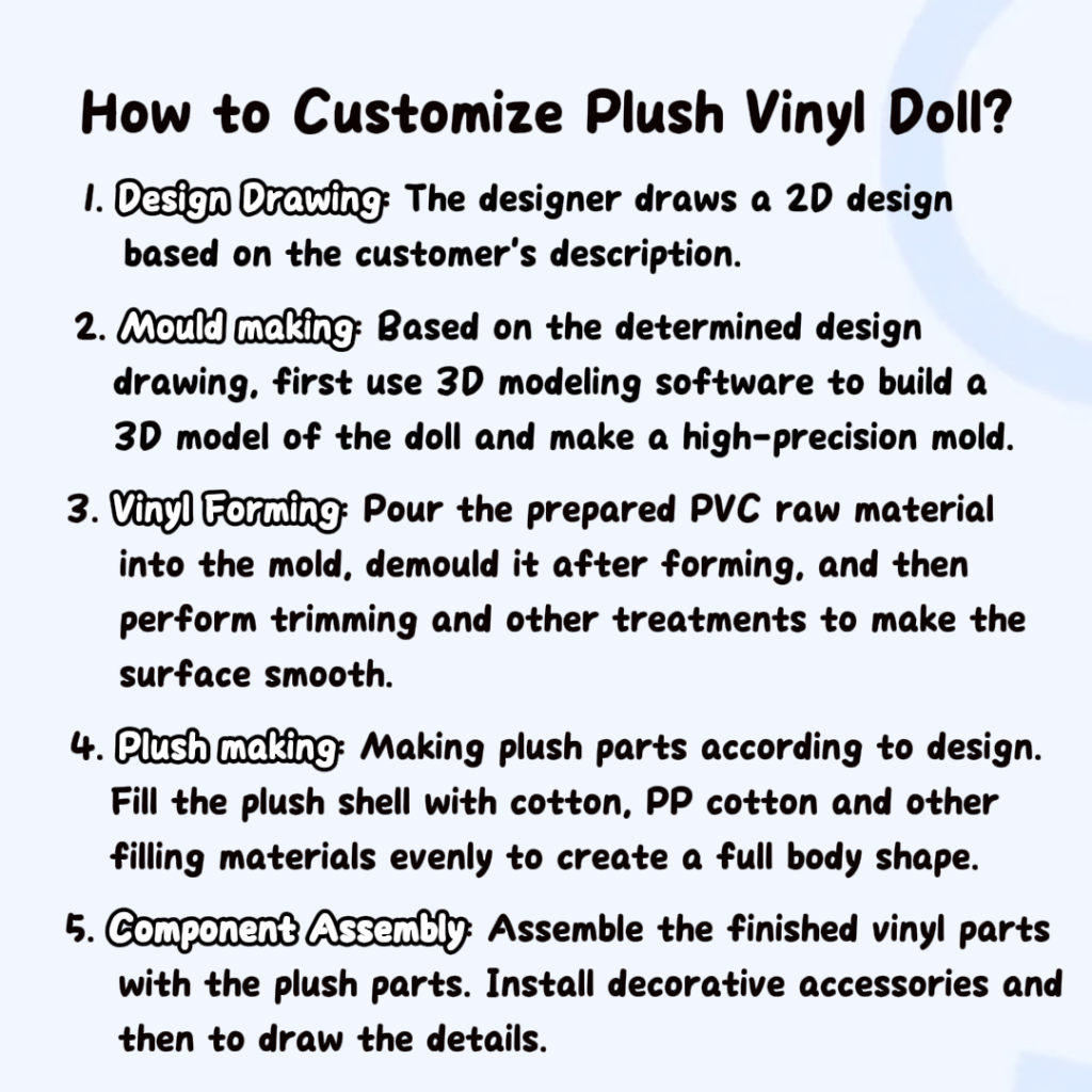 What is a plush vinyl doll?