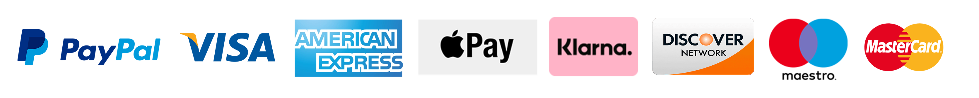 Payment methods we accept