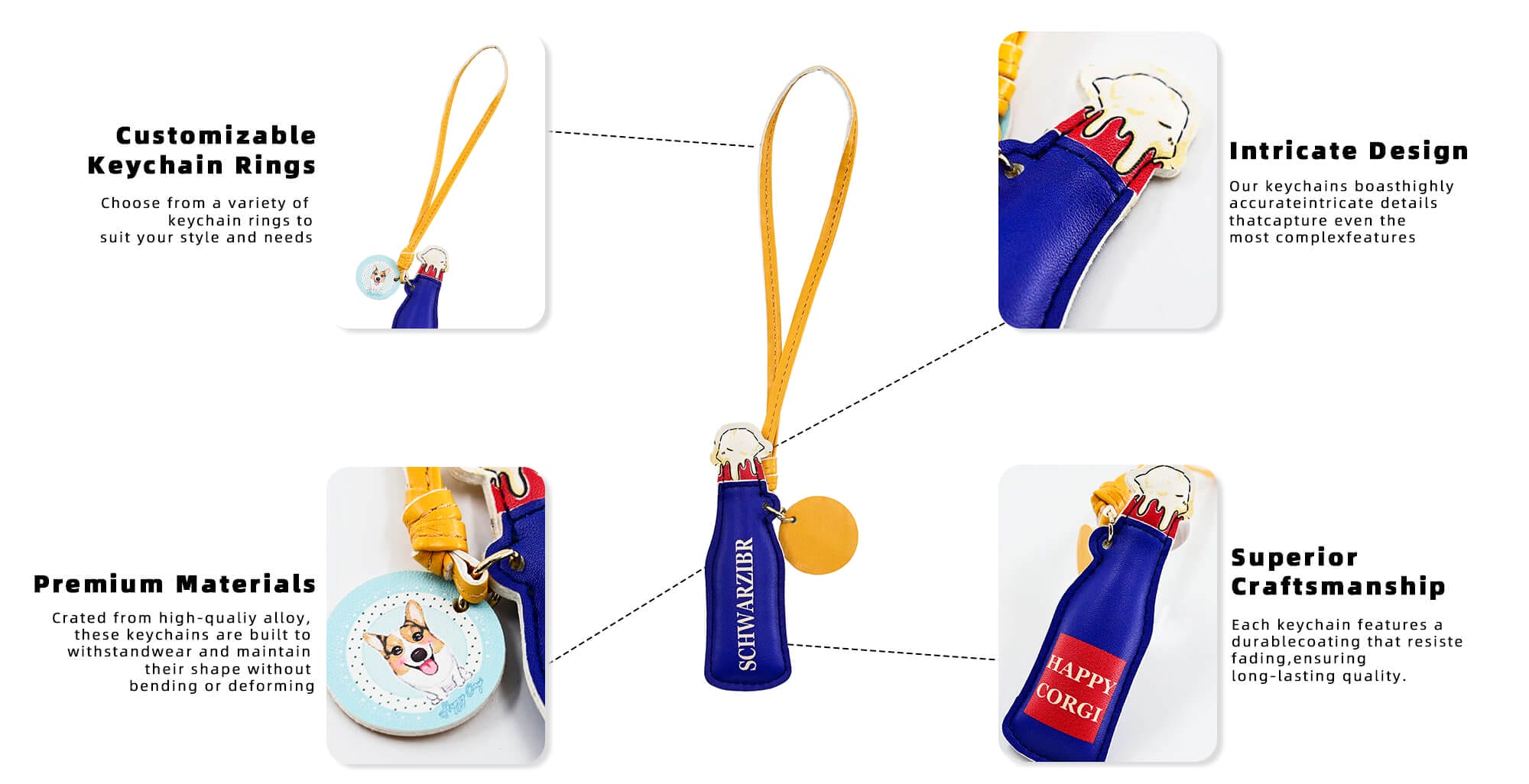 Custom PU Keychains