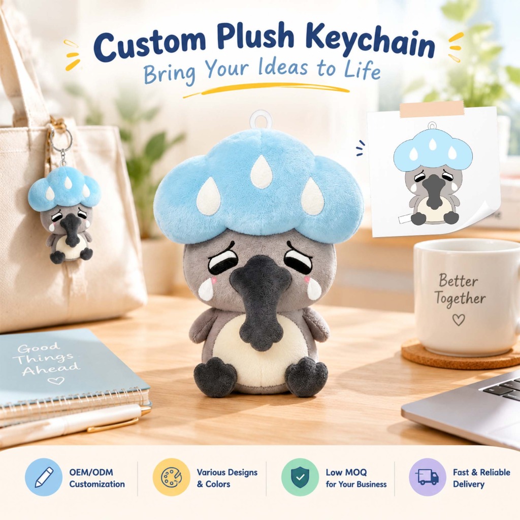 Custom Plush Keychain: Turn Your Artwork Into Cute Bag Charms